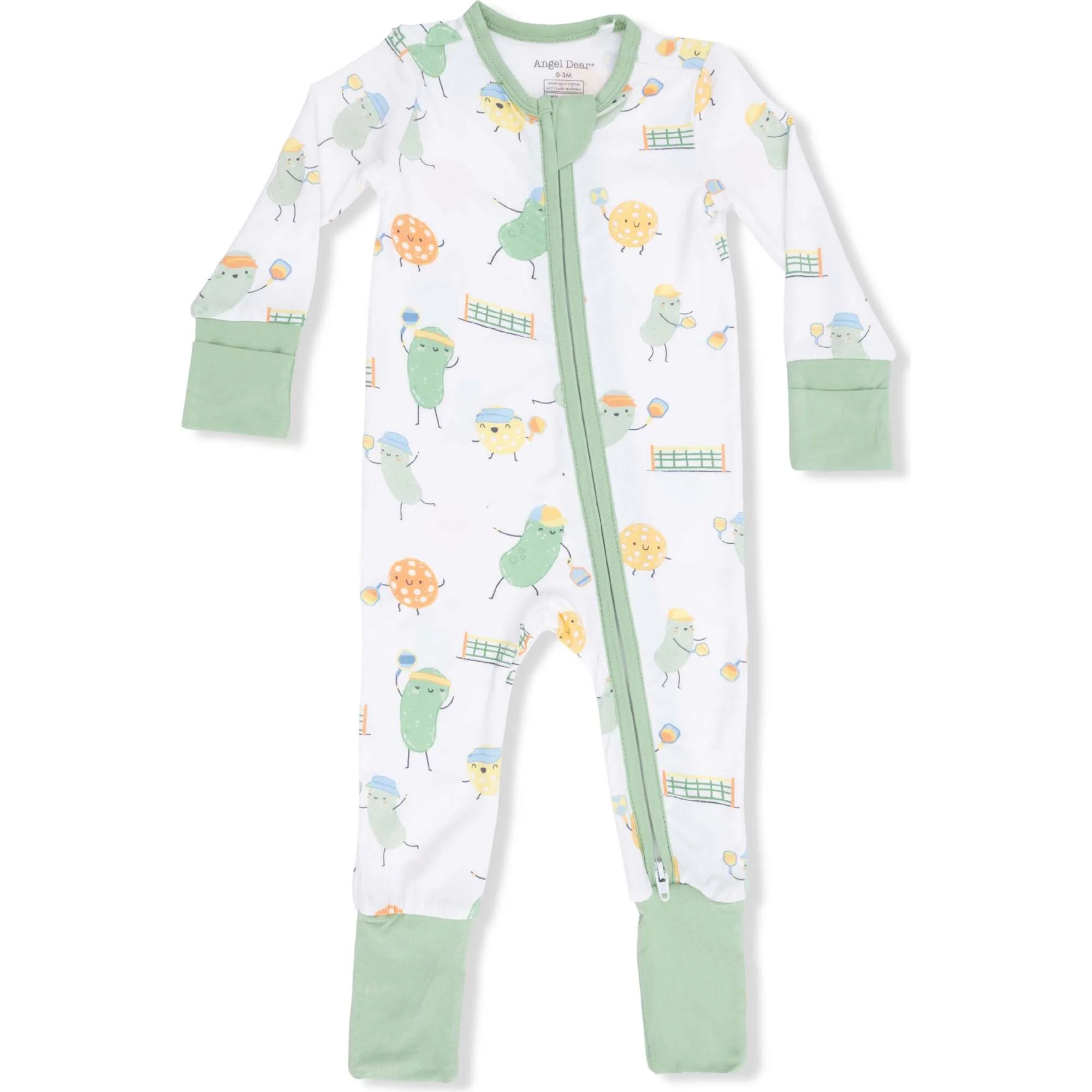 Bamboo Convertible Romper - Pickles Playing Pickleball by Angel Dear - Image 2