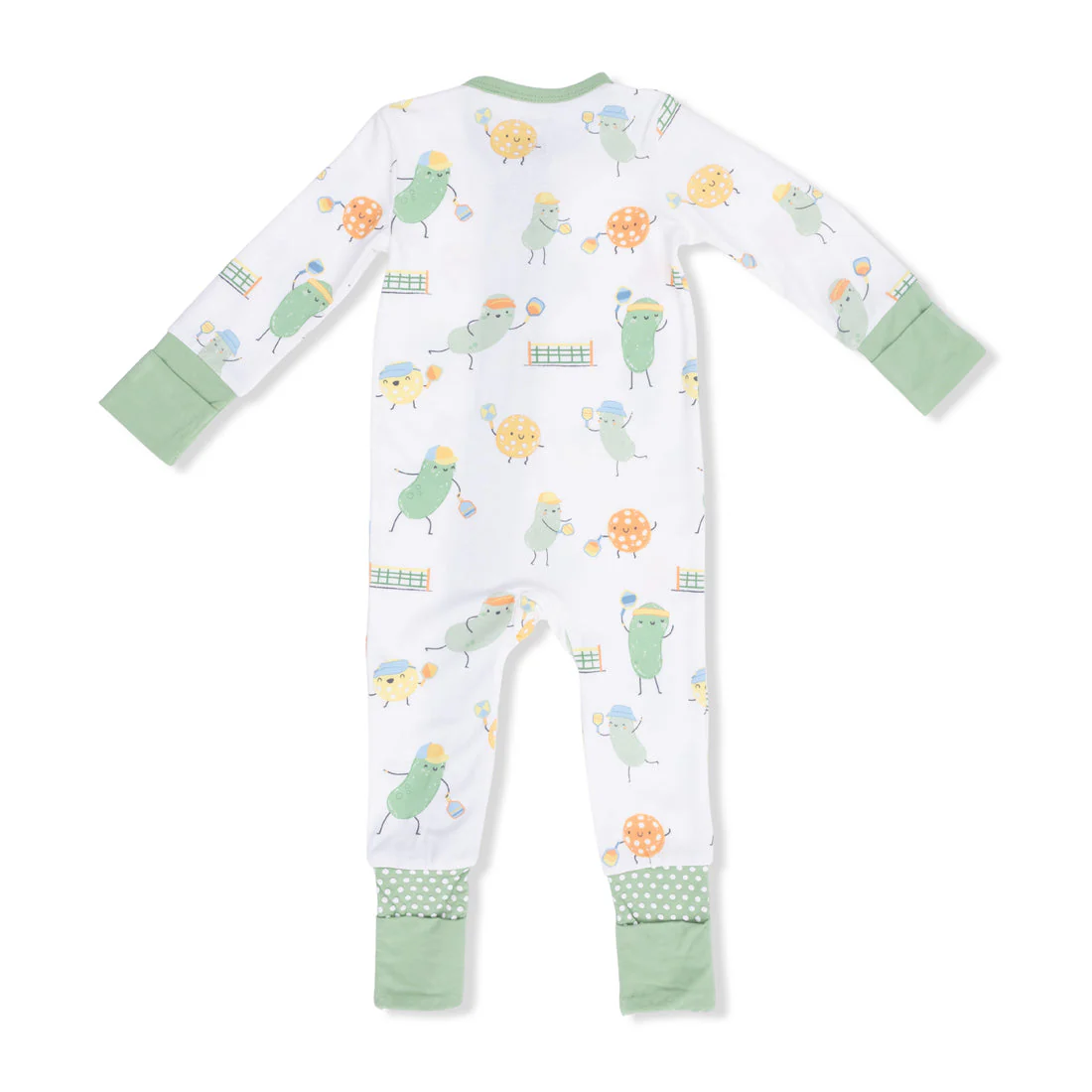 Bamboo Convertible Romper - Pickles Playing Pickleball by Angel Dear - Image 3