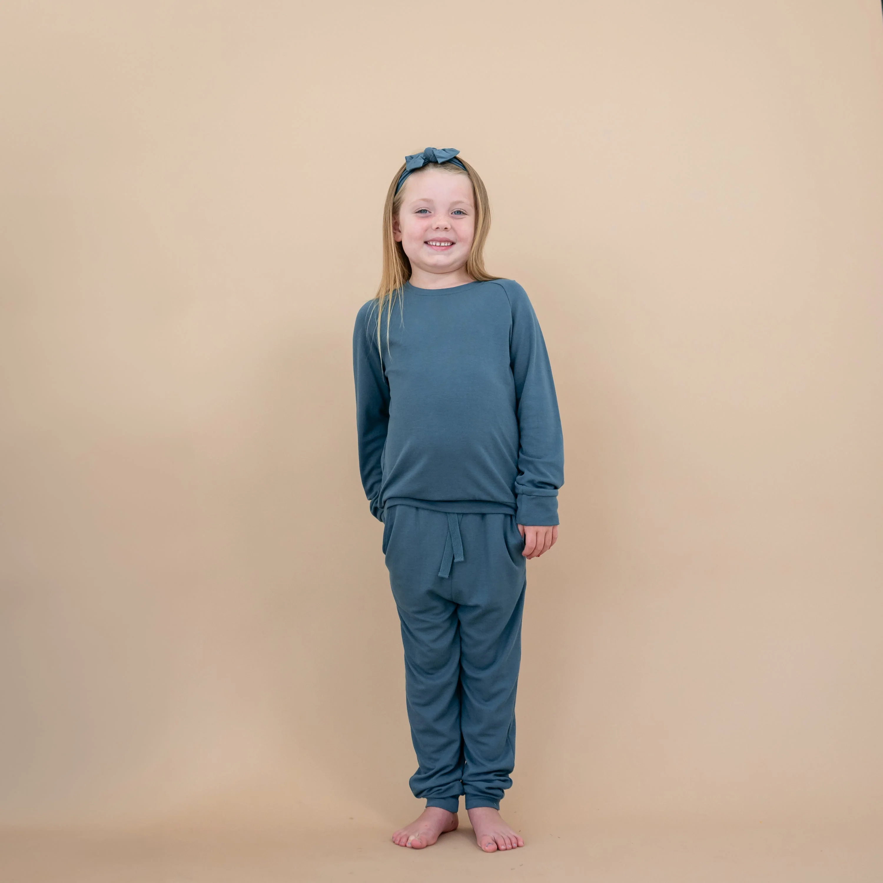 Bamboo Jersey Jogger Set - Atlantic by Kyte Baby - Image 3