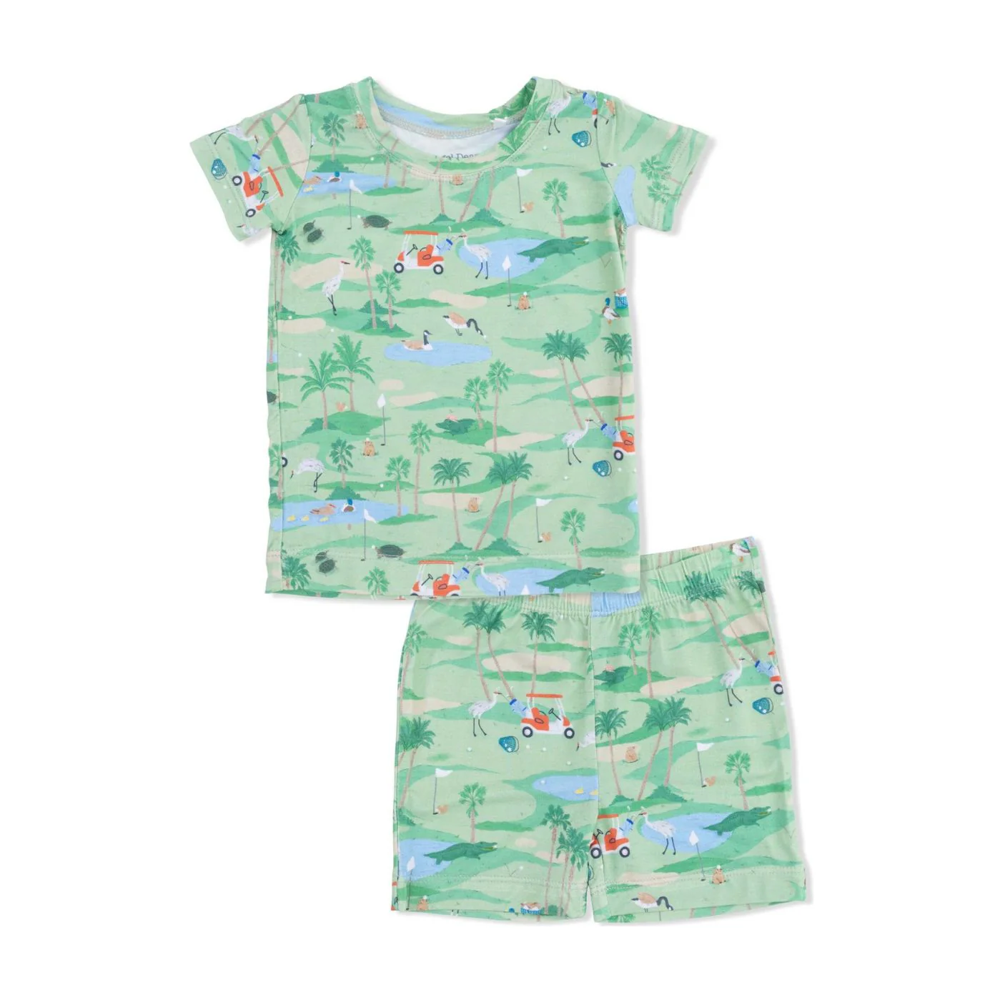 Bamboo Lounge Wear Short Set - Golf Oasis Animals by Angel Dear - FINAL SALE