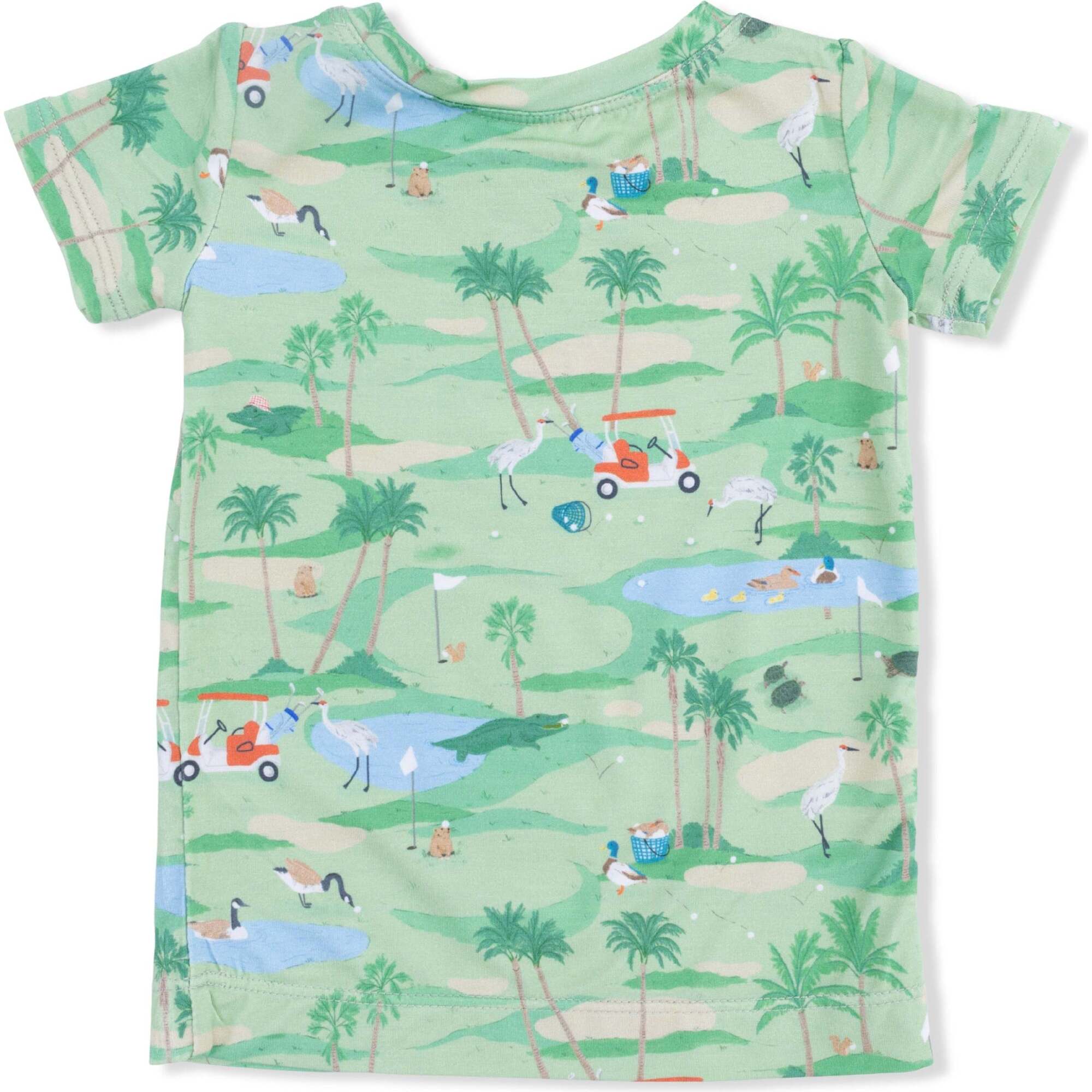 Bamboo Lounge Wear Short Set - Golf Oasis Animals by Angel Dear - FINAL SALE - Image 2