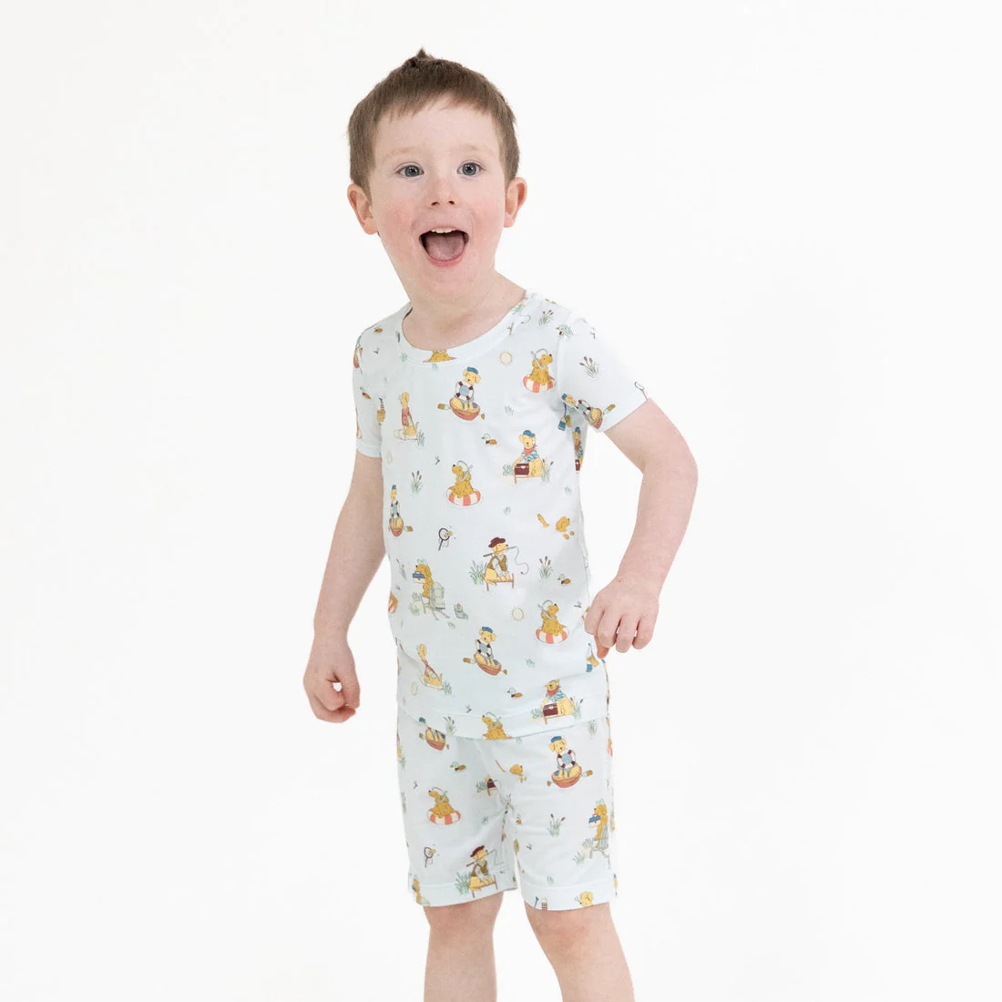 Bamboo Lounge Wear Short Set - Lake Buddy Dogs by Angel Dear - Image 2