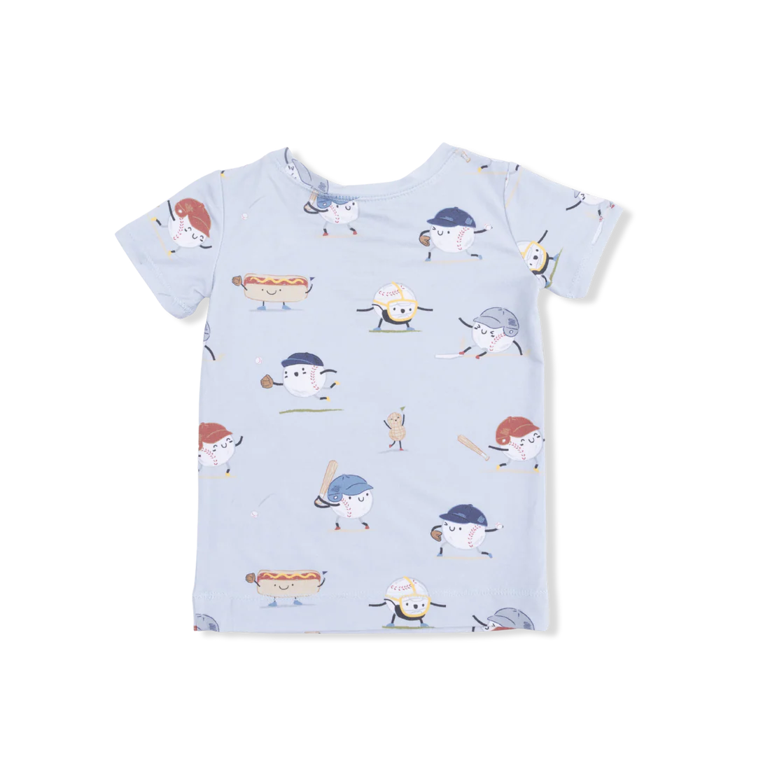 Bamboo Short Sleeve Loungwear Set - Baseballs Playing Baseball by Angel Dear - Image 4