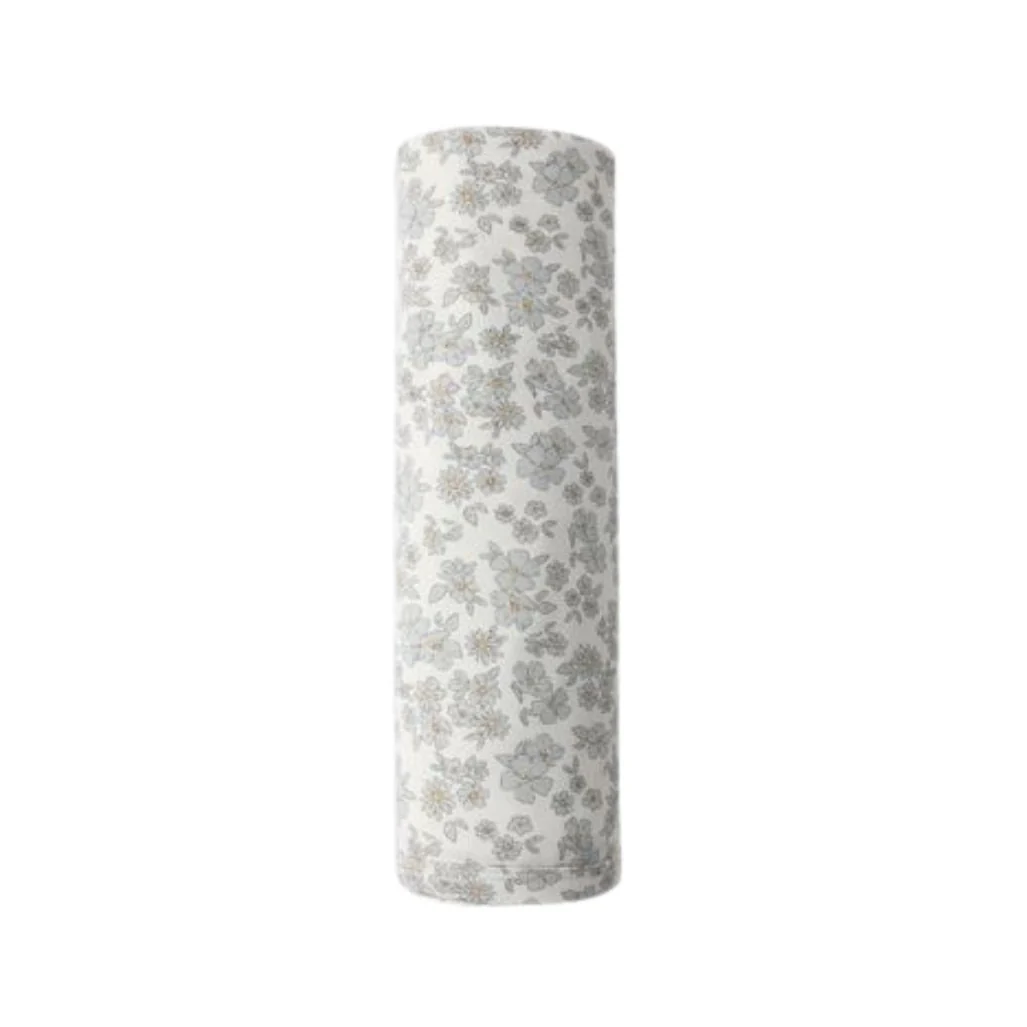Bamboo Swaddle - Blue Floral by Quincy Mae