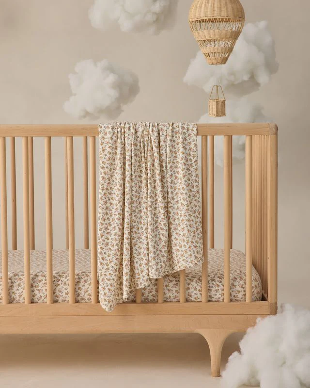 Bamboo Swaddle - Wildflower by Quincy Mae - Image 5