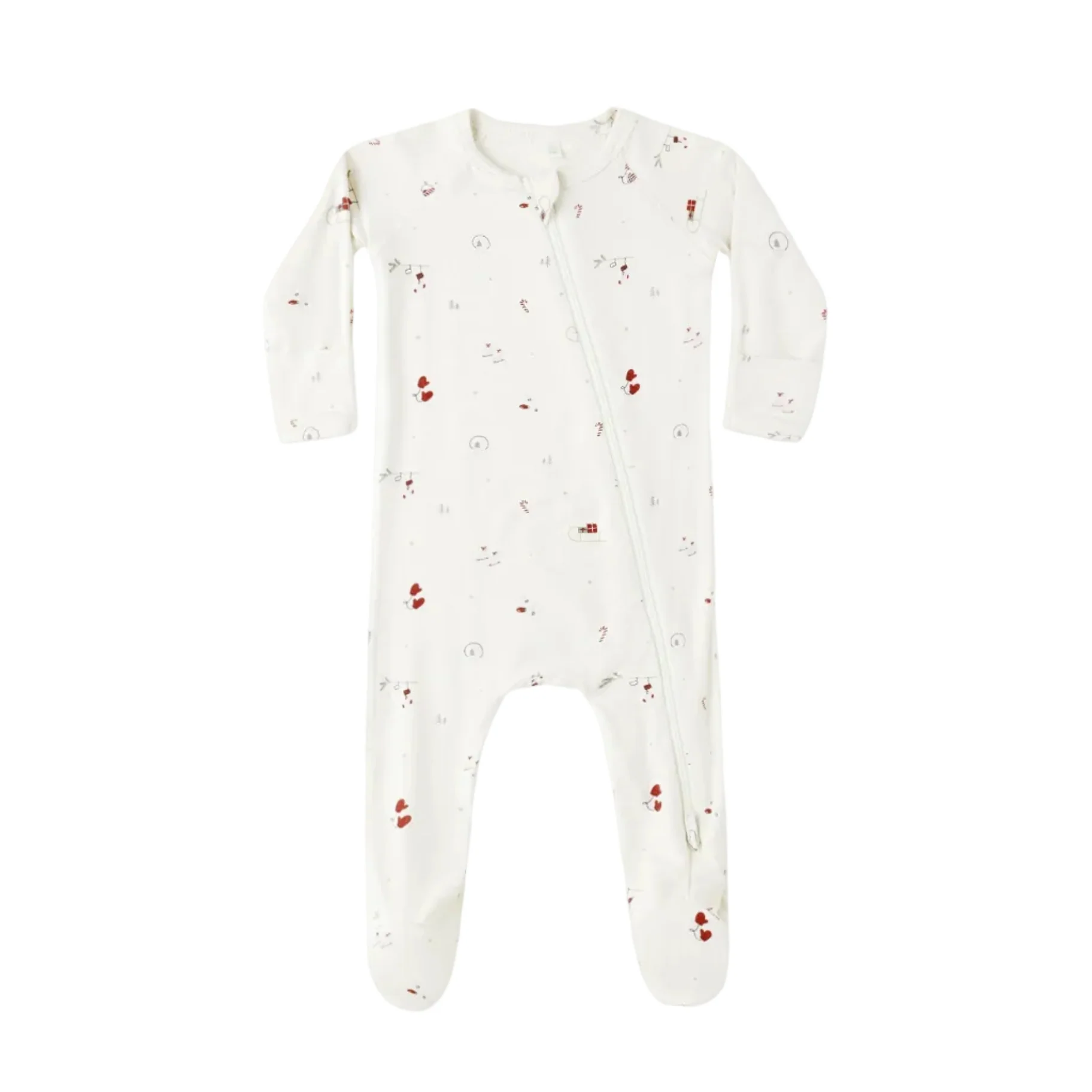 Bamboo Zip Footie - Winter Wonderland by Quincy Mae - FINAL SALE