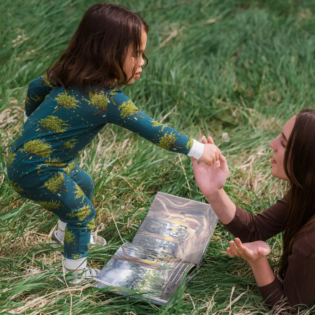 Bamboo Zipper Pajama - Firefly by Milkbarn - Image 3