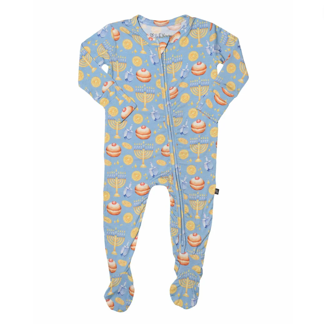 Bamboo Zippered Footie - Simon by Lev Baby FINAL SALE - FINAL SALE