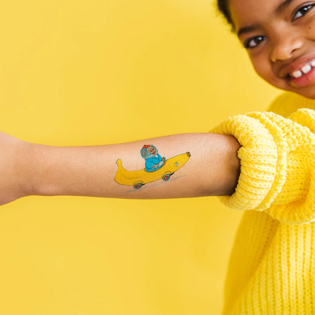 Bananas Gorilla and Car Tattoos - Set of 2 by Tattly - Image 2