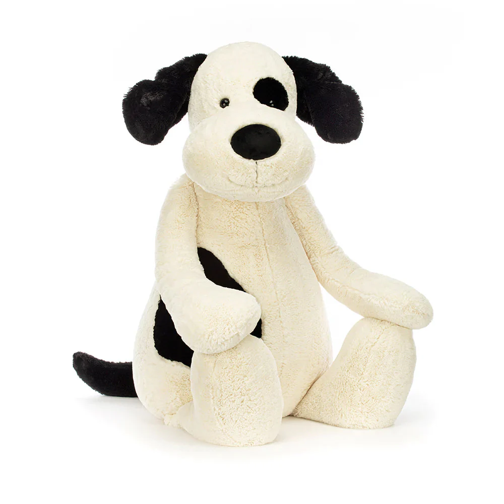 Bashful Black & Cream Puppy - Giant by Jellycat