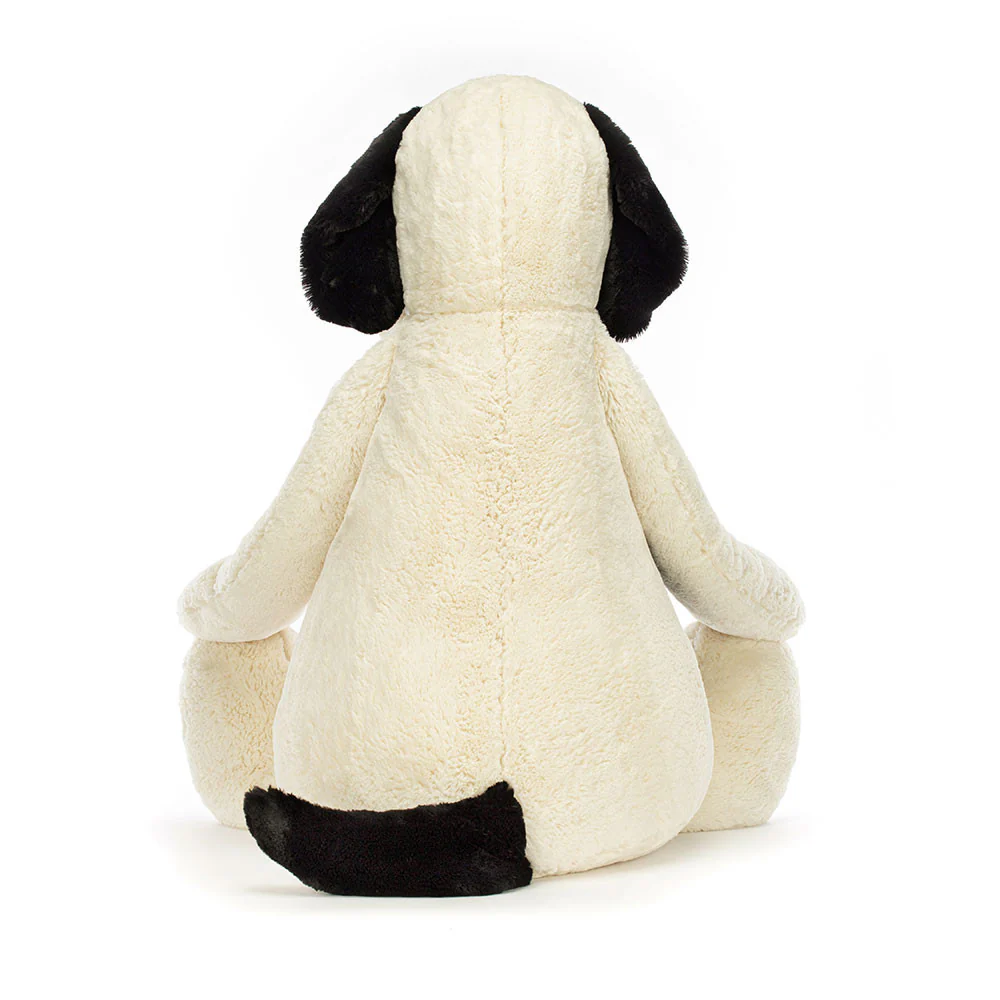 Bashful Black & Cream Puppy - Gigantic by Jellycat - Image 3