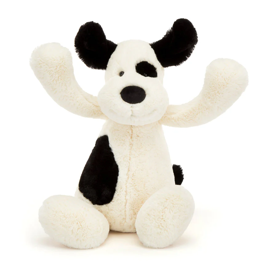 Bashful Black & Cream Puppy - Really Big by Jellycat - Image 2