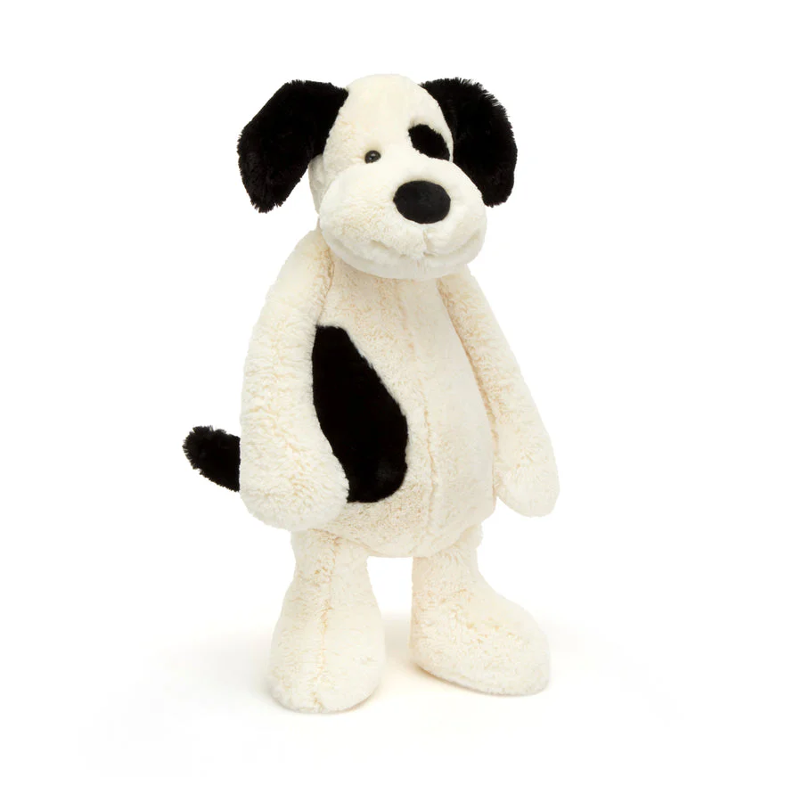 Bashful Black & Cream Puppy - Really Big by Jellycat - Image 3