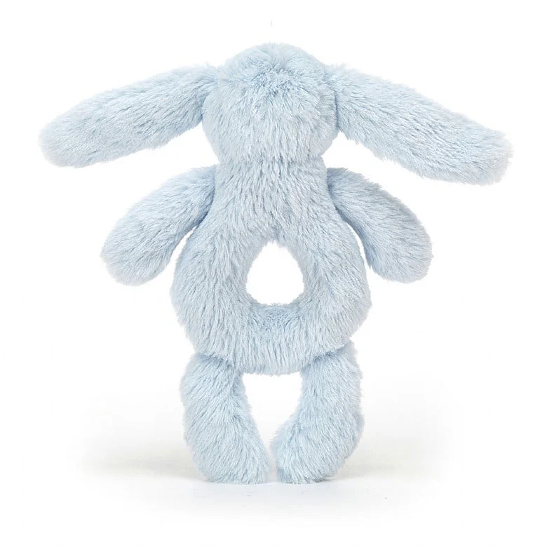 Bashful Blue Bunny Ring Rattle by Jellycat - Image 3