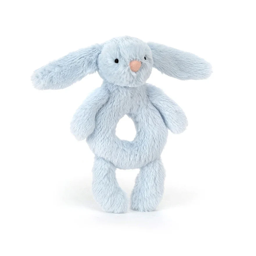 Bashful Blue Bunny Ring Rattle by Jellycat - Image 4