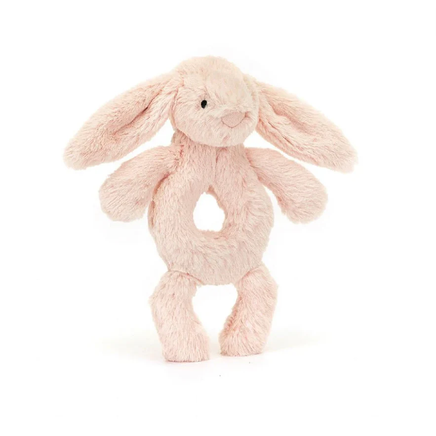 Bashful Blush Bunny Ring Rattle by Jellycat - Image 4