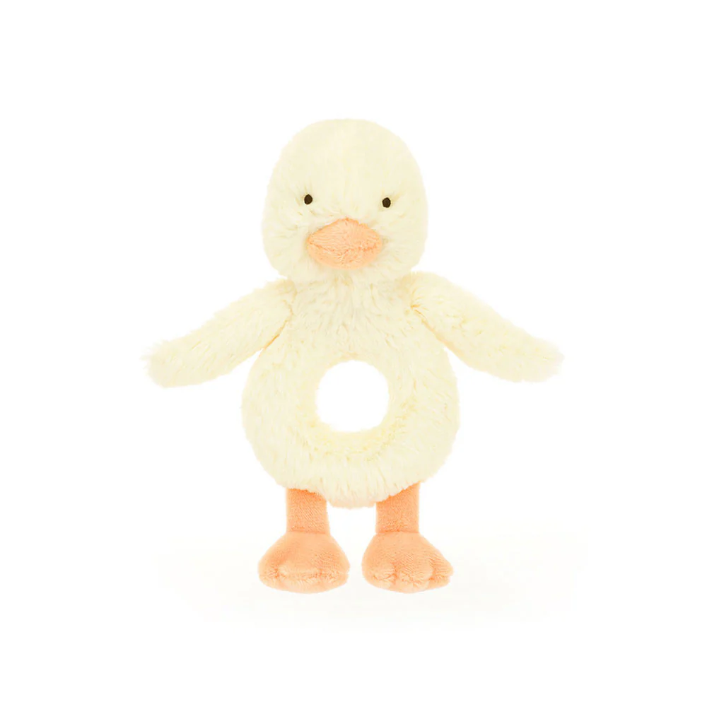 Bashful Duckling Ring Rattle by Jellycat - Image 4