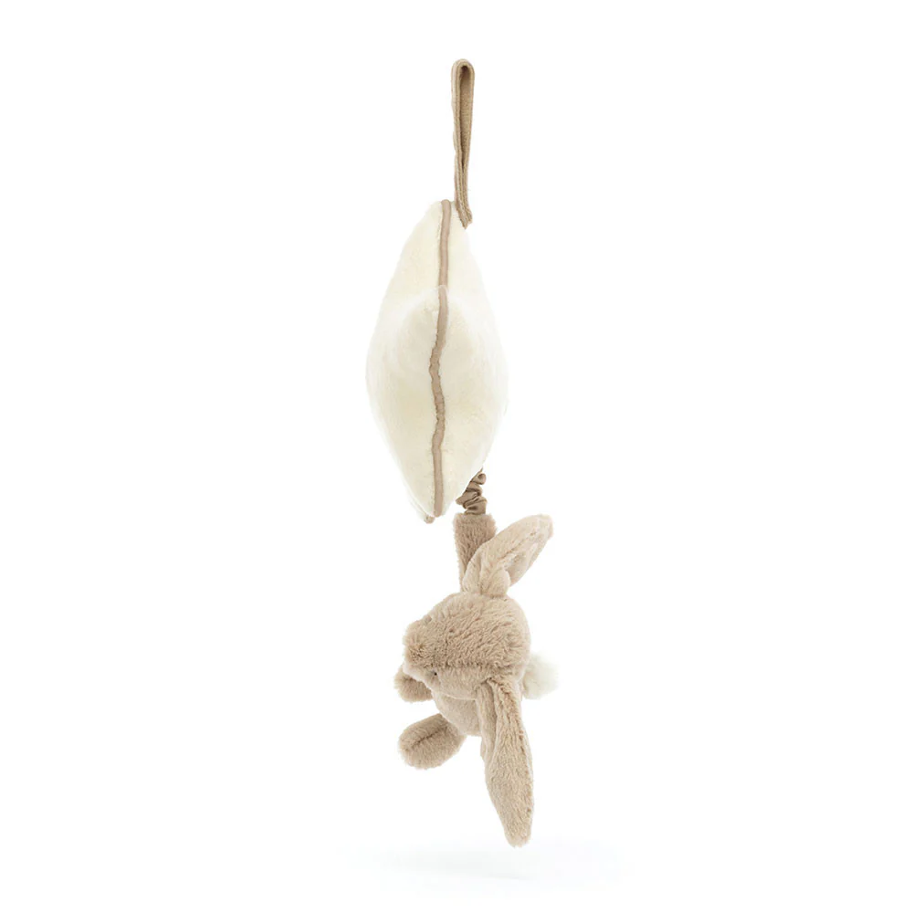 Bashful Grey Bunny Musical Pull by Jellycat - Image 2
