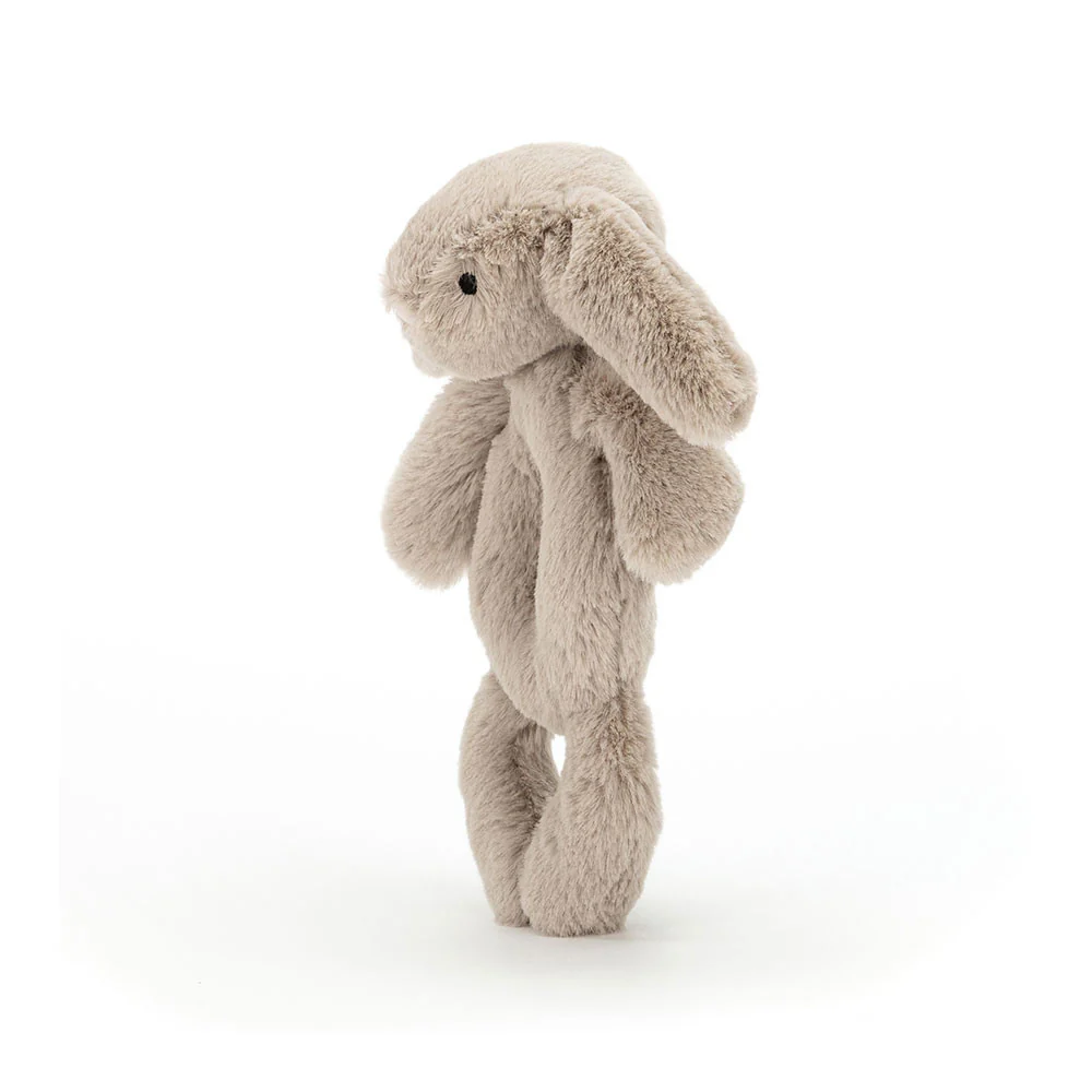 Bashful Grey Bunny Ring Rattle by Jellycat - Image 2