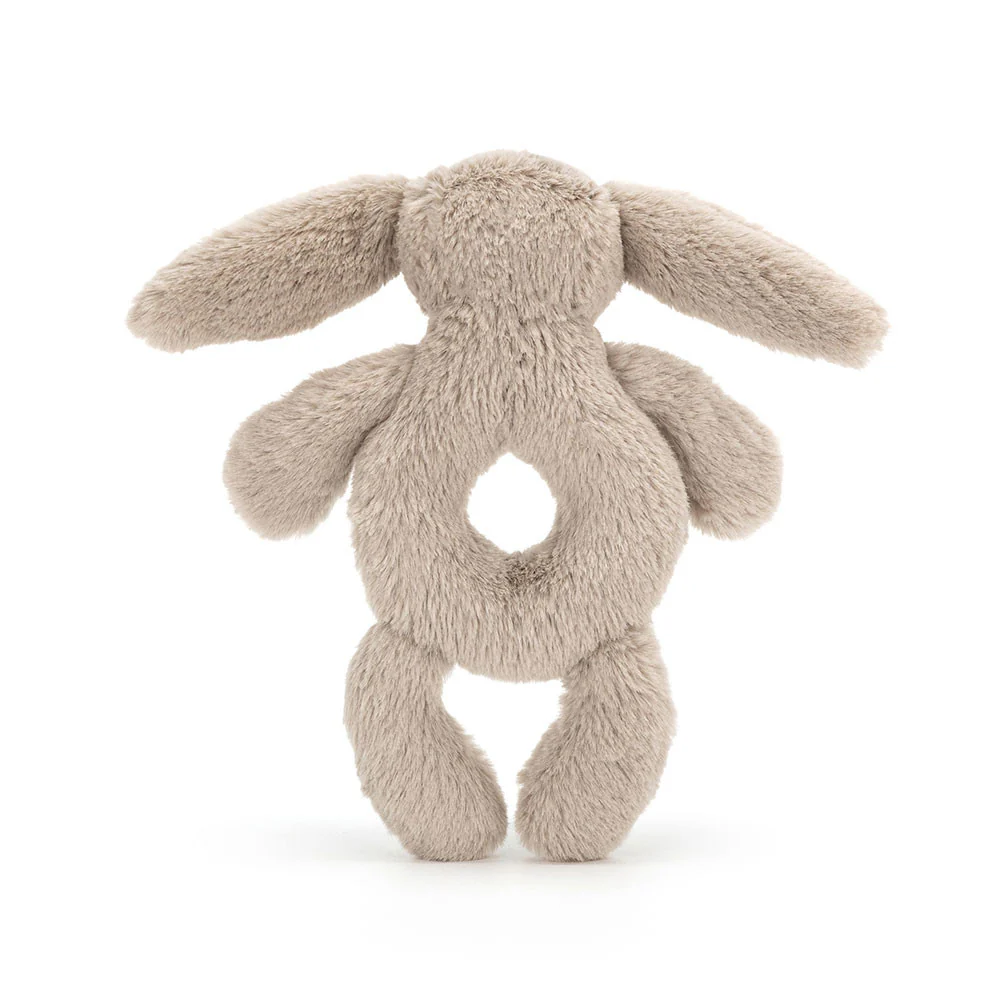 Bashful Grey Bunny Ring Rattle by Jellycat - Image 3