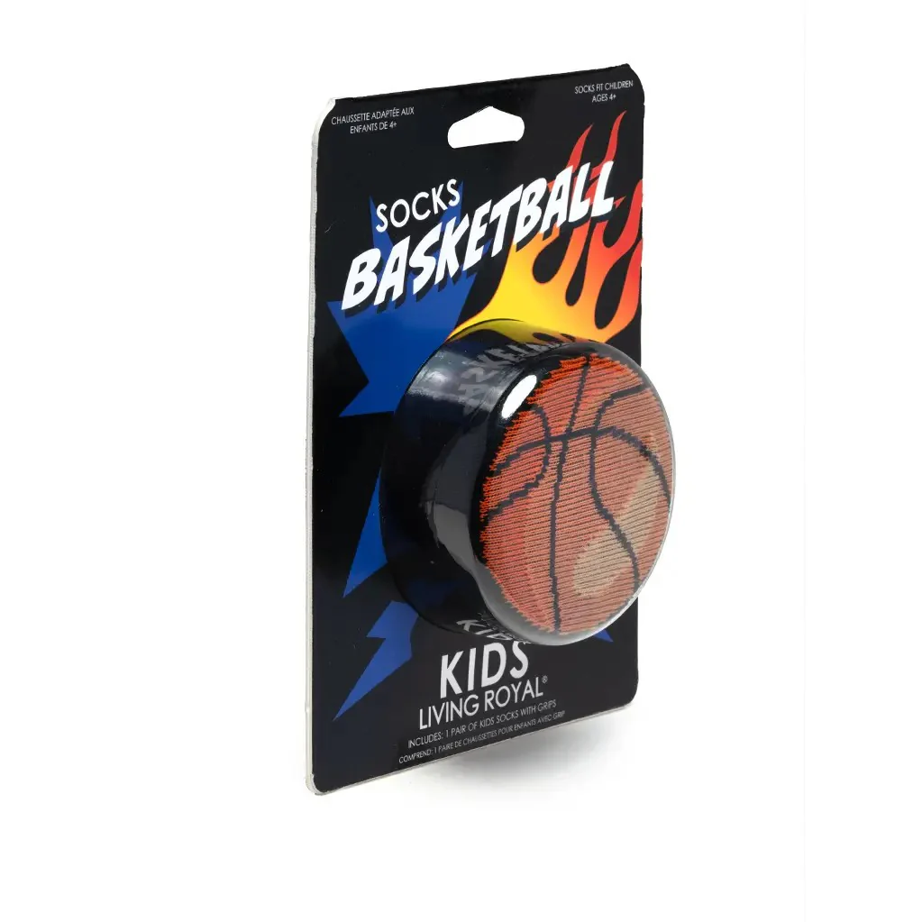 Basketball 3D Packaged Kids Crew Socks by Living Royal - Image 5