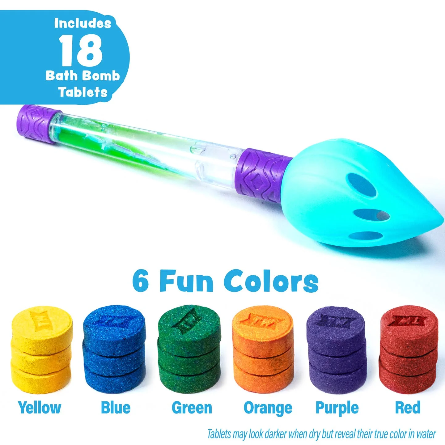 Bath Color Brush Kids Bath Bomb Set by Tub Works - Image 2