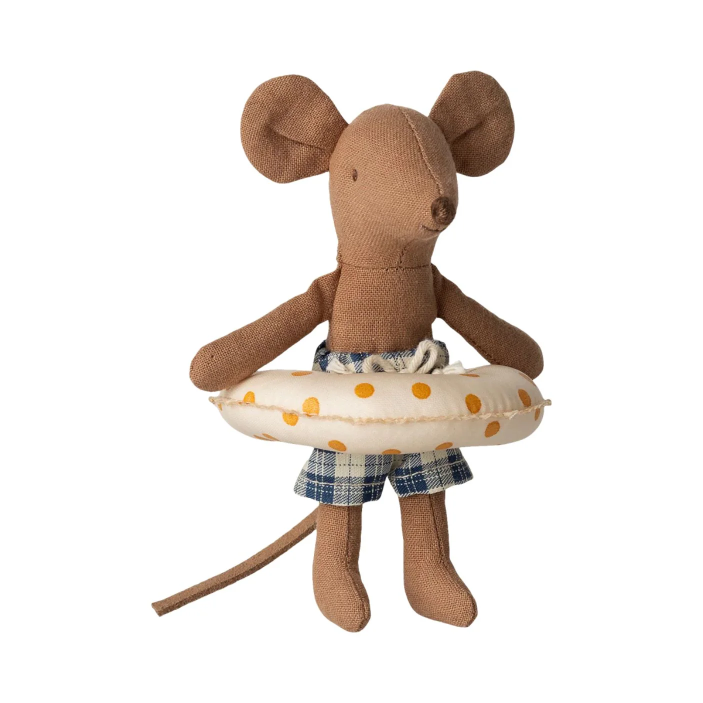Beach Mouse with Float, Little Brother - Yellow Dots by Maileg