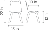 Bear Play Chairs (Set of 2) - Birch by Oeuf - Image 6
