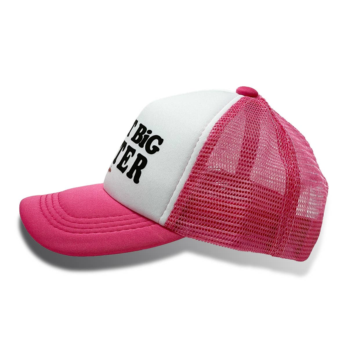 Best Big Sister Trucker Hat - Hot Pink by Bubu - Image 4