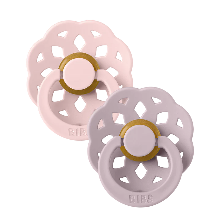 Bibs Boheme Pacifier 2 Pack - Blossom/Dusky Lilac