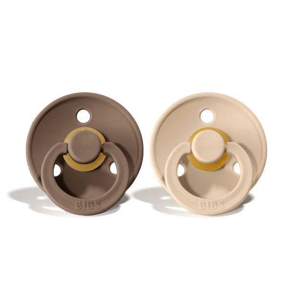 Bibs De Lux Pacifier 2 Pack - Vanilla + Dark Oak - Image 2