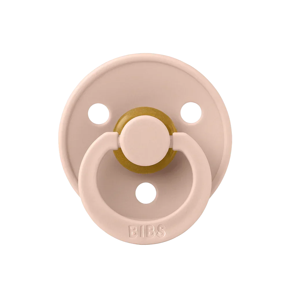 Bibs Original Pacifier Round Latex Nipple - Blush - Image 2
