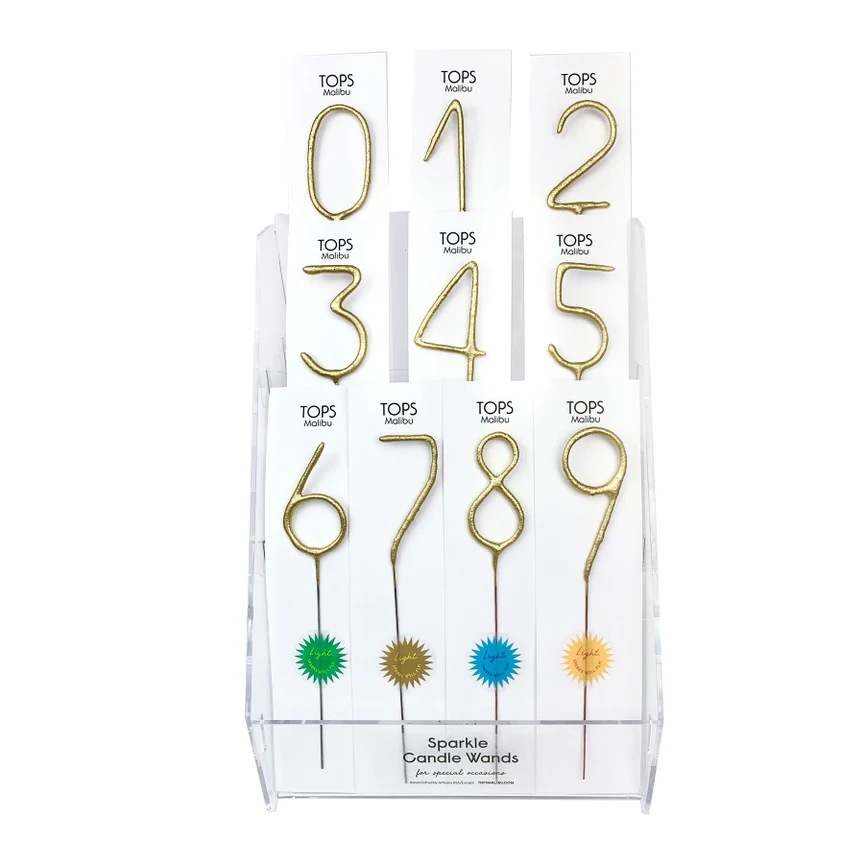 Big 8 Inch Gold Number Sparkler by TOPS Malibu - Image 2