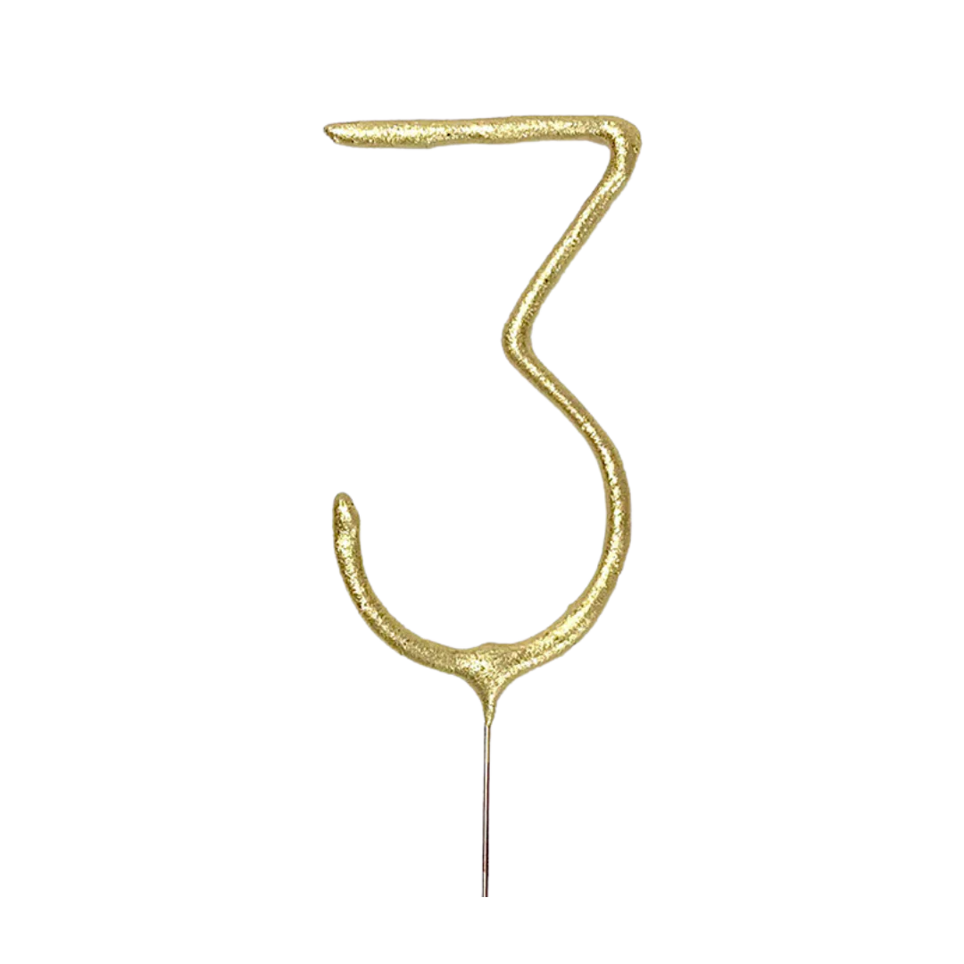 Big 8 Inch Gold Number Sparkler by TOPS Malibu - Image 6