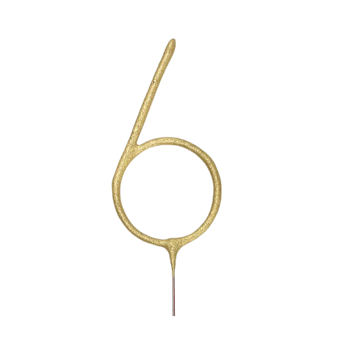 Big 8 Inch Gold Number Sparkler by TOPS Malibu - Image 9