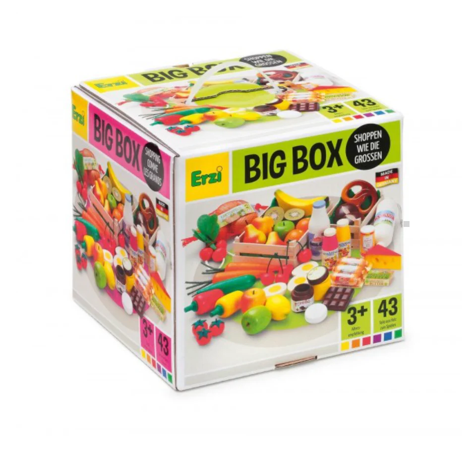 Big Box of Wooden Play Food Assortment (43 Pieces) by Erzi - Image 3
