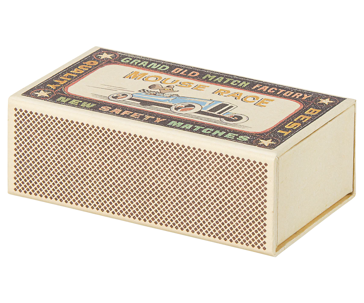 Big Brother Mouse in Matchbox - Blue Striped Pajamas by Maileg - Image 4