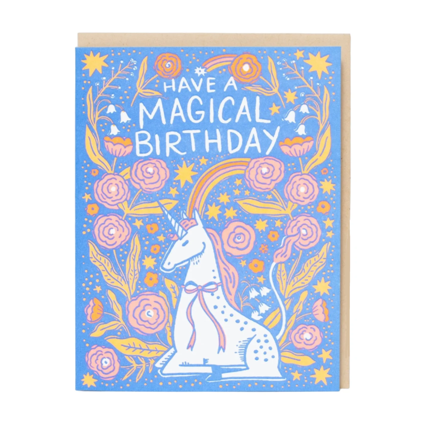Birthday Folk Unicorn Card by Egg Press