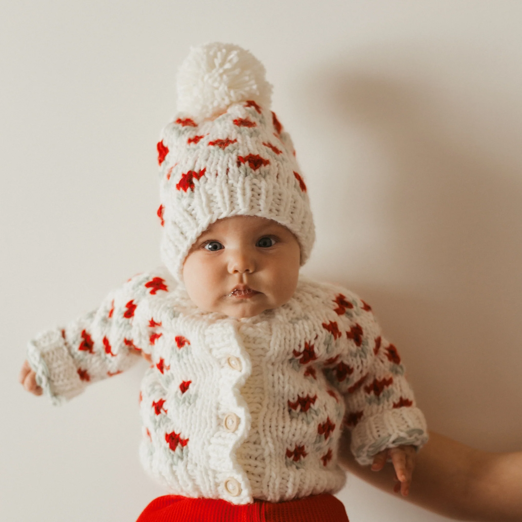 Bitty Blooms Knit Hat by Huggalugs - Image 3
