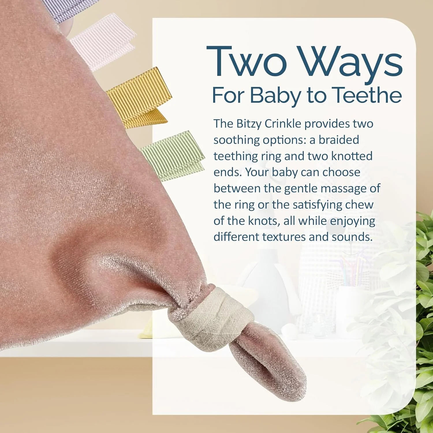 Bitzy Crinkle Sensory Toy with Teether - Bunny by Itzy Ritzy - Image 5