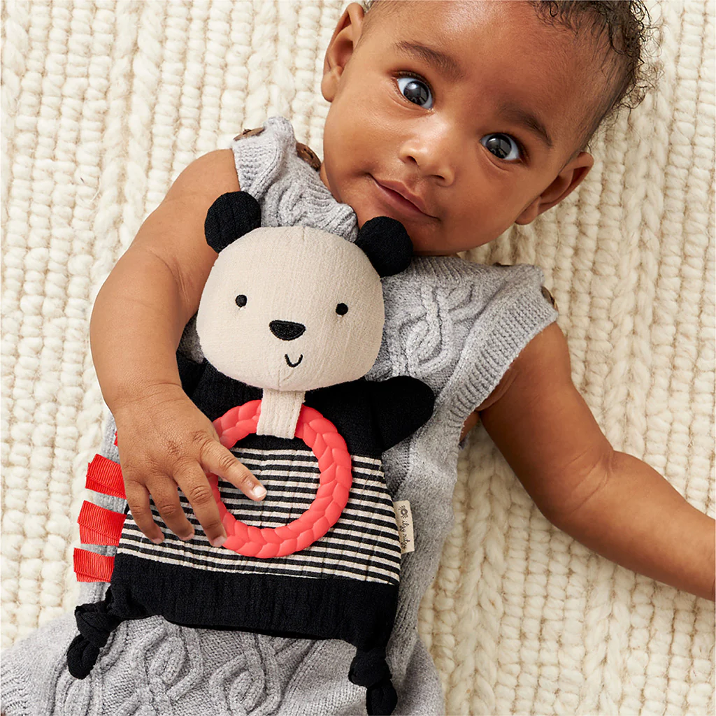 Bitzy Crinkle Sensory Toy with Teether - Panda by Itzy Ritzy - Image 2