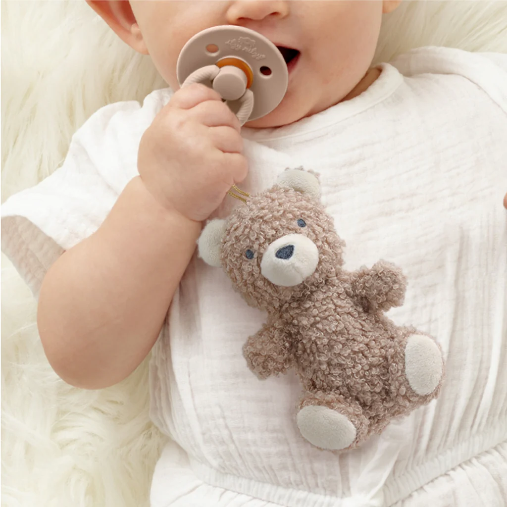 Bitzy Pal Natural Rubber Pacifier & Plush Lovey - Bear by Itzy Ritzy - Image 2