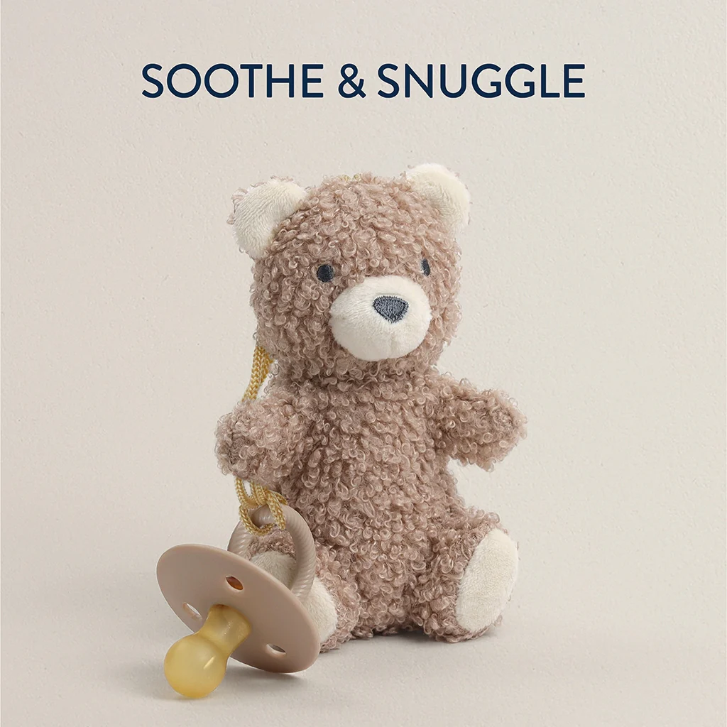 Bitzy Pal Natural Rubber Pacifier & Plush Lovey - Bear by Itzy Ritzy - Image 5