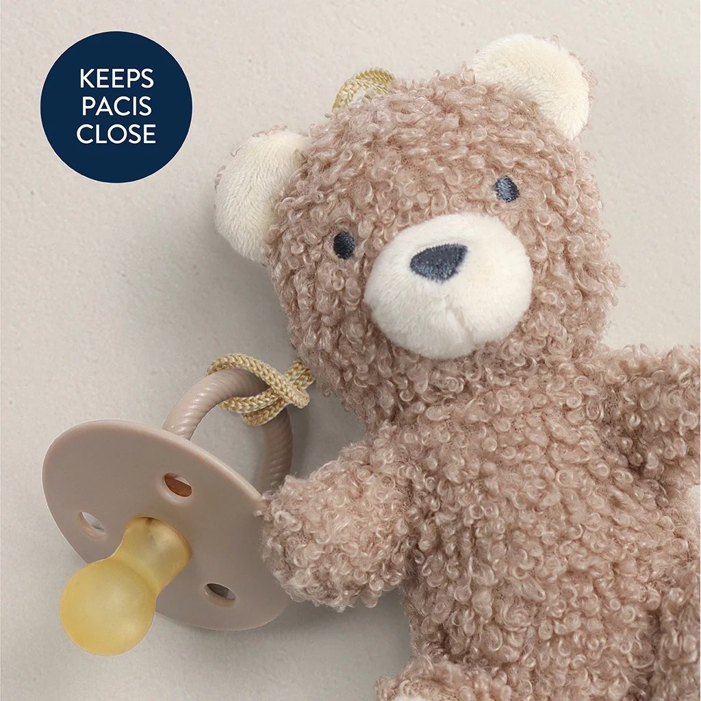 Bitzy Pal Natural Rubber Pacifier & Plush Lovey - Bear by Itzy Ritzy - Image 6