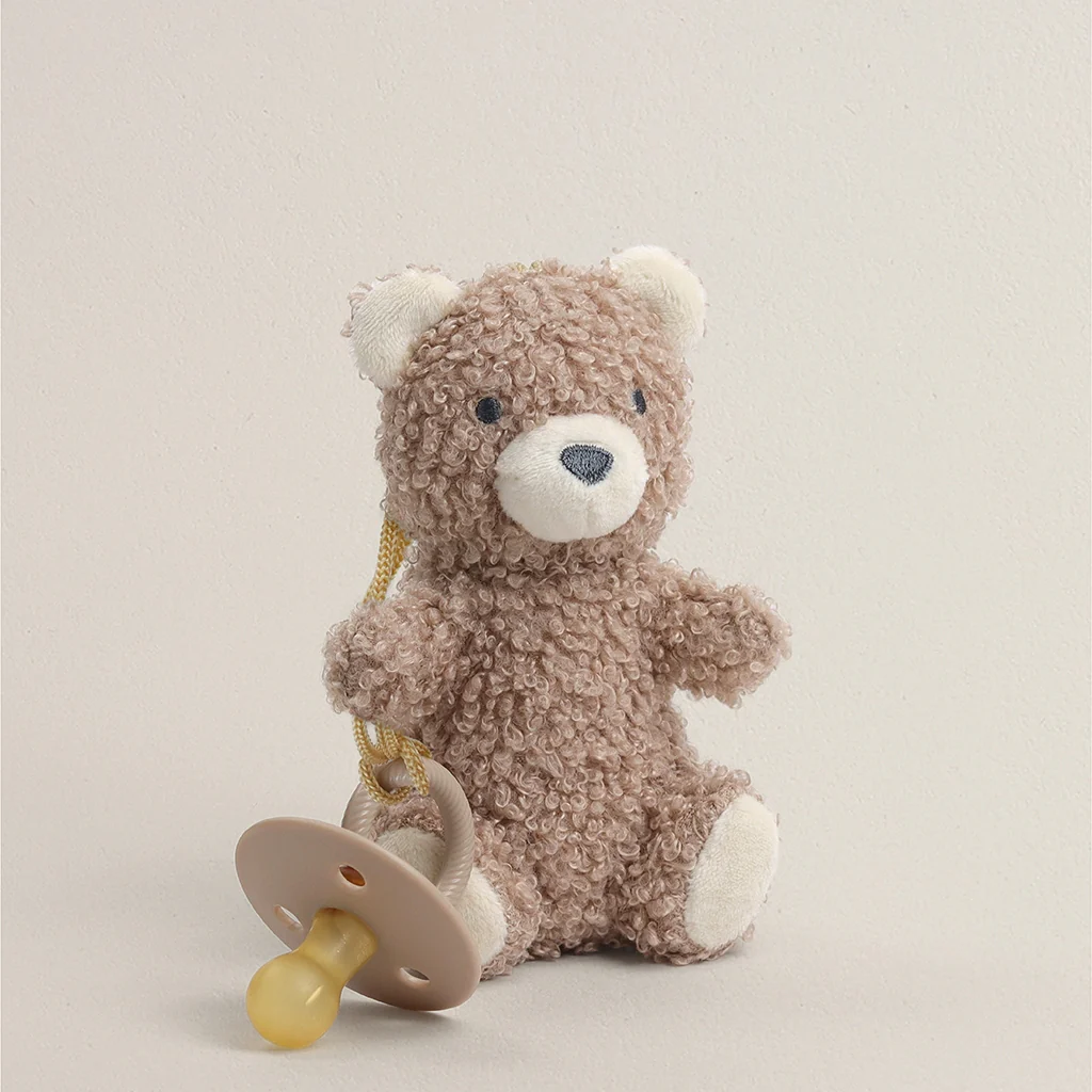 Bitzy Pal Natural Rubber Pacifier & Plush Lovey - Bear by Itzy Ritzy - Image 7