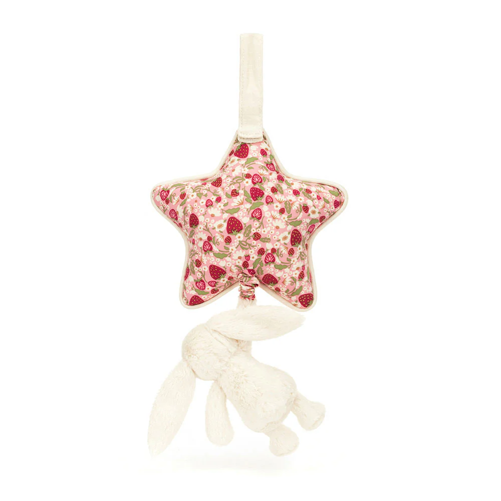 Blossom Cream Bunny 'Berry' Musical Pull by Jellycat - Image 3