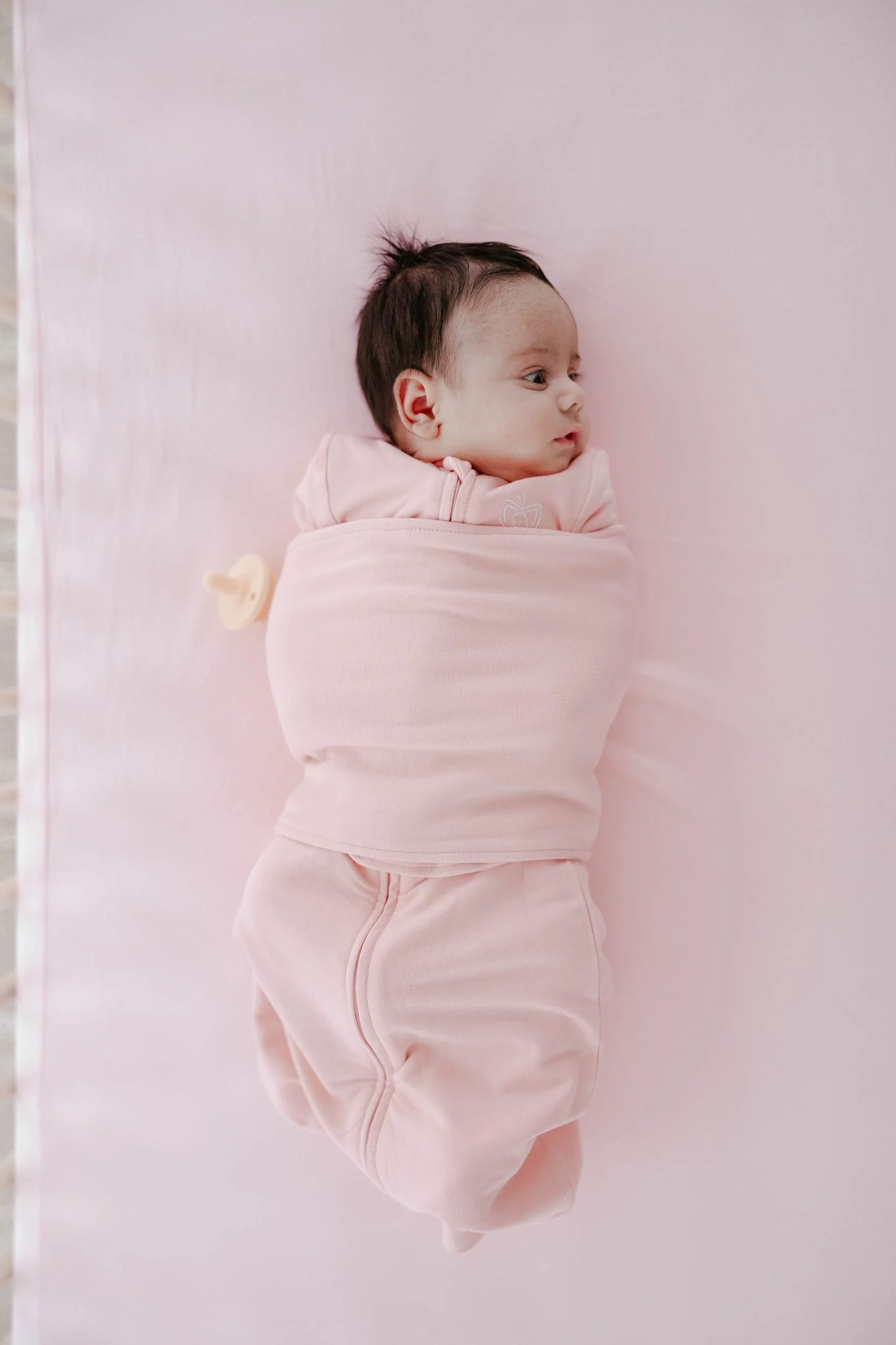 Blushing Pink Swaddle - Medium/Large (12-17 Lbs) by The Butterfly Swaddle - Image 7