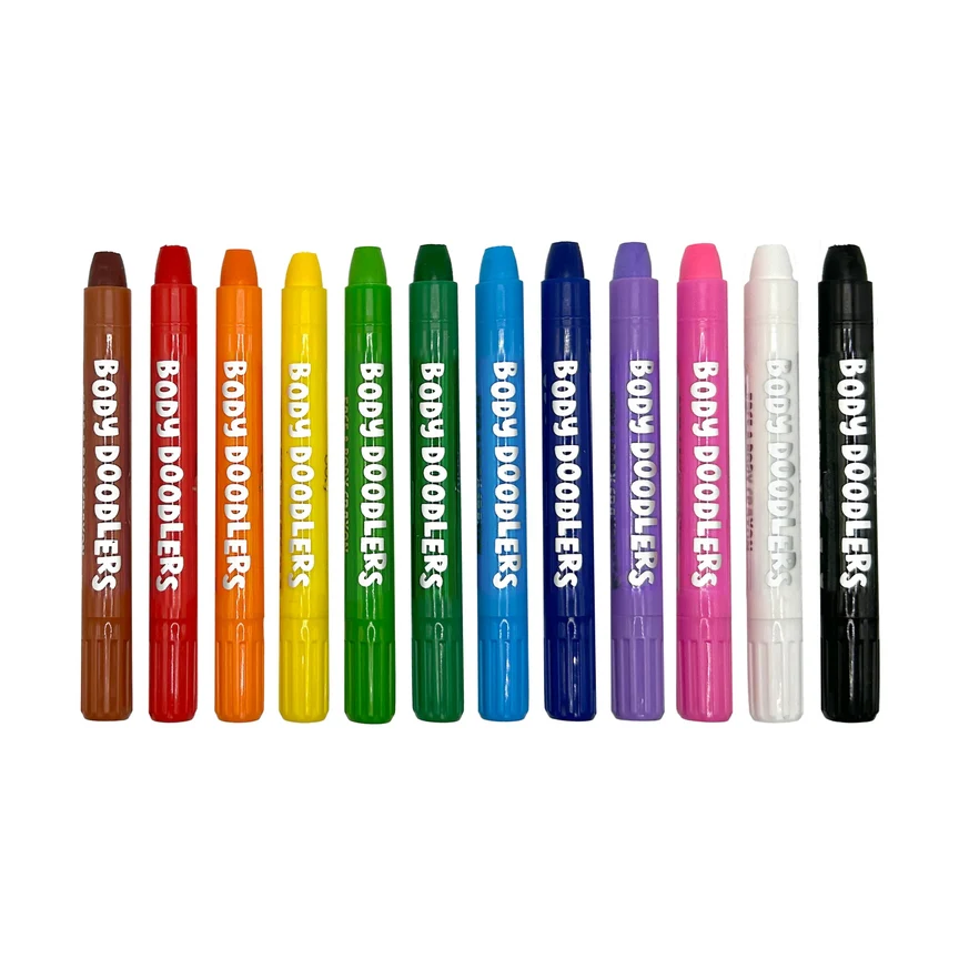 Body Doodlers - Face & Body Crayons - Set of 12 by OOLY - Image 3