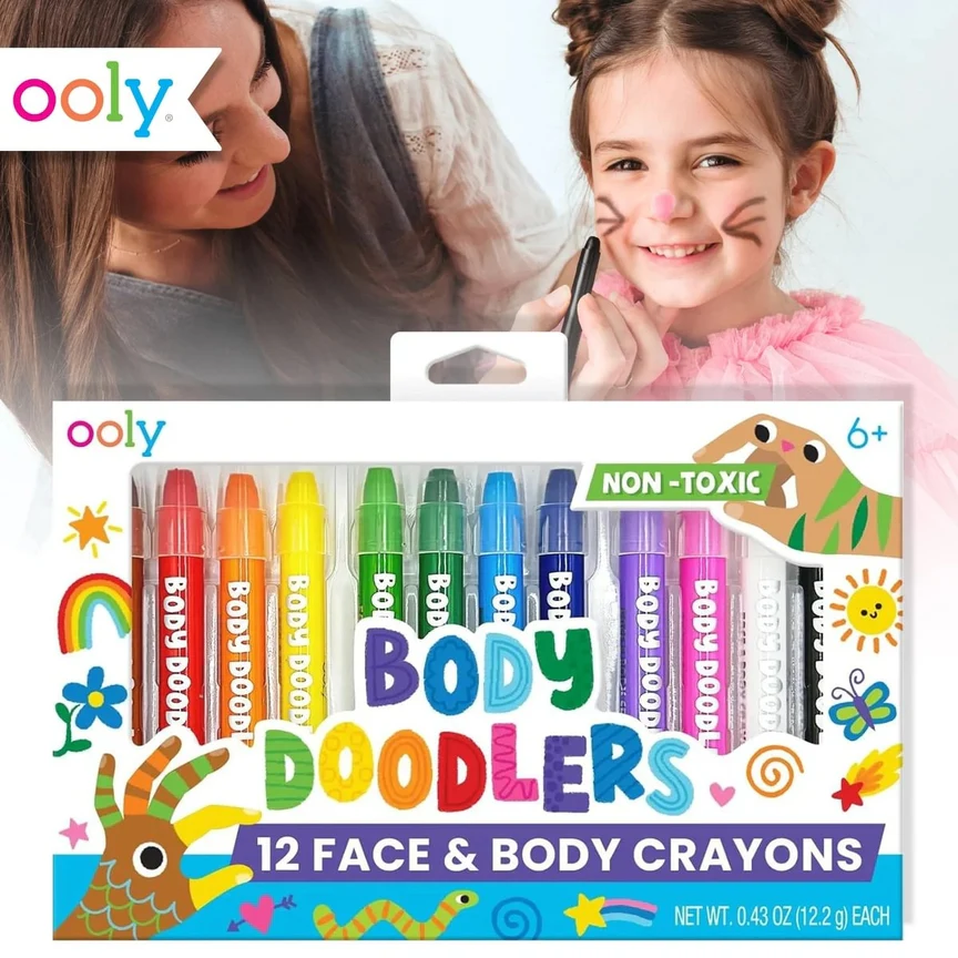 Body Doodlers - Face & Body Crayons - Set of 12 by OOLY - Image 5