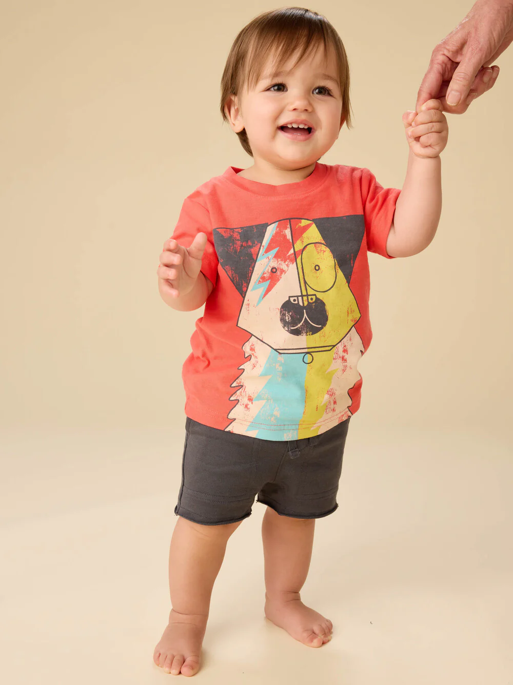 Bolt Dog Graphic Tee - Scarlet by Tea Collection - FINAL SALE - Image 4